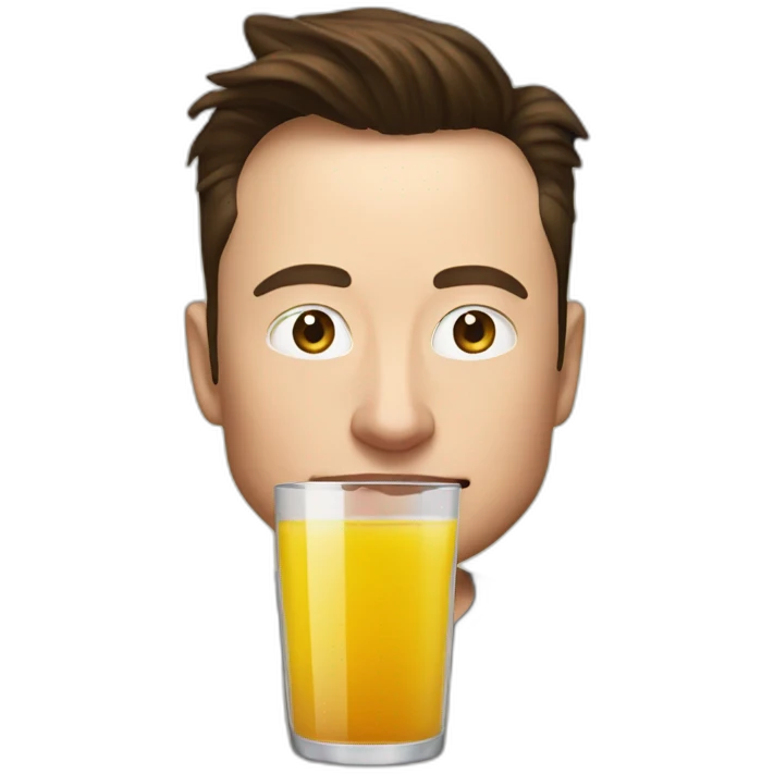 Elon musk drink apple juice emoji