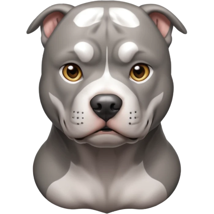 silver pitbull grey eyes emoji