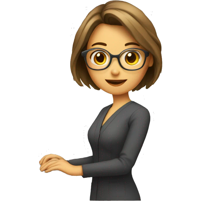 Profesora con computadora sin guardapolvos  emoji