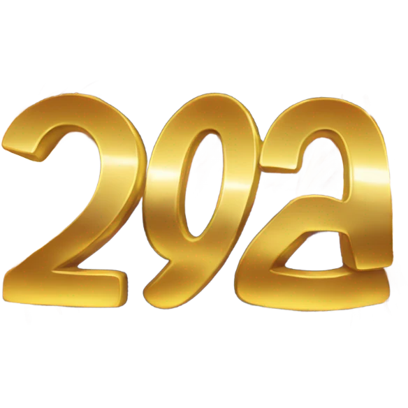 The number 2024 with fireworks behind it  emoji