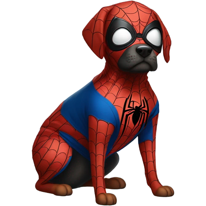 DOG in full SPIDER MAN emoji
