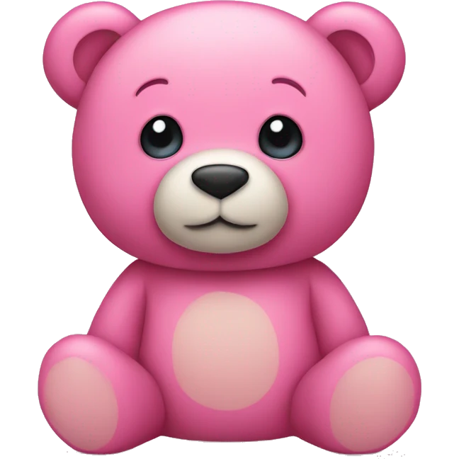 A pink teddy bear emoji