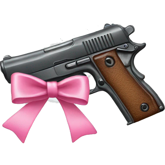 gun with pink bow emoji
