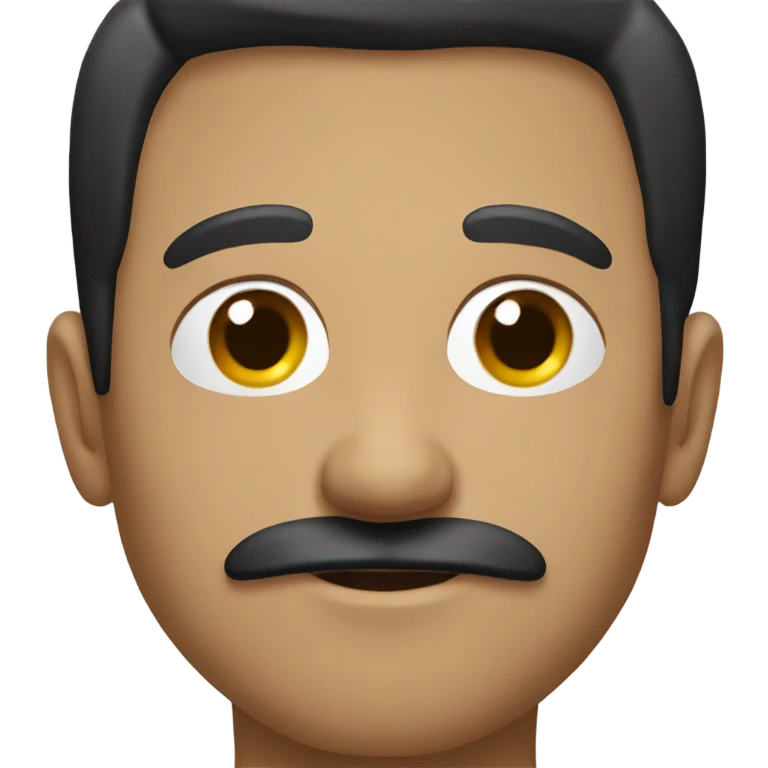 male handsome dark brunette with moustache  emoji