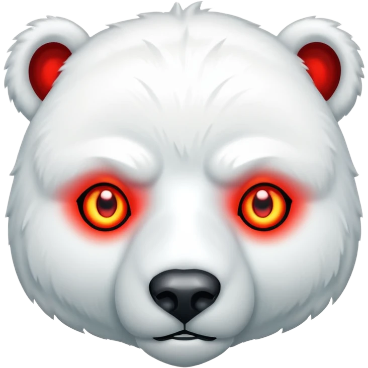 Böser Eisbär mit rot leuchtenden Augen emoji