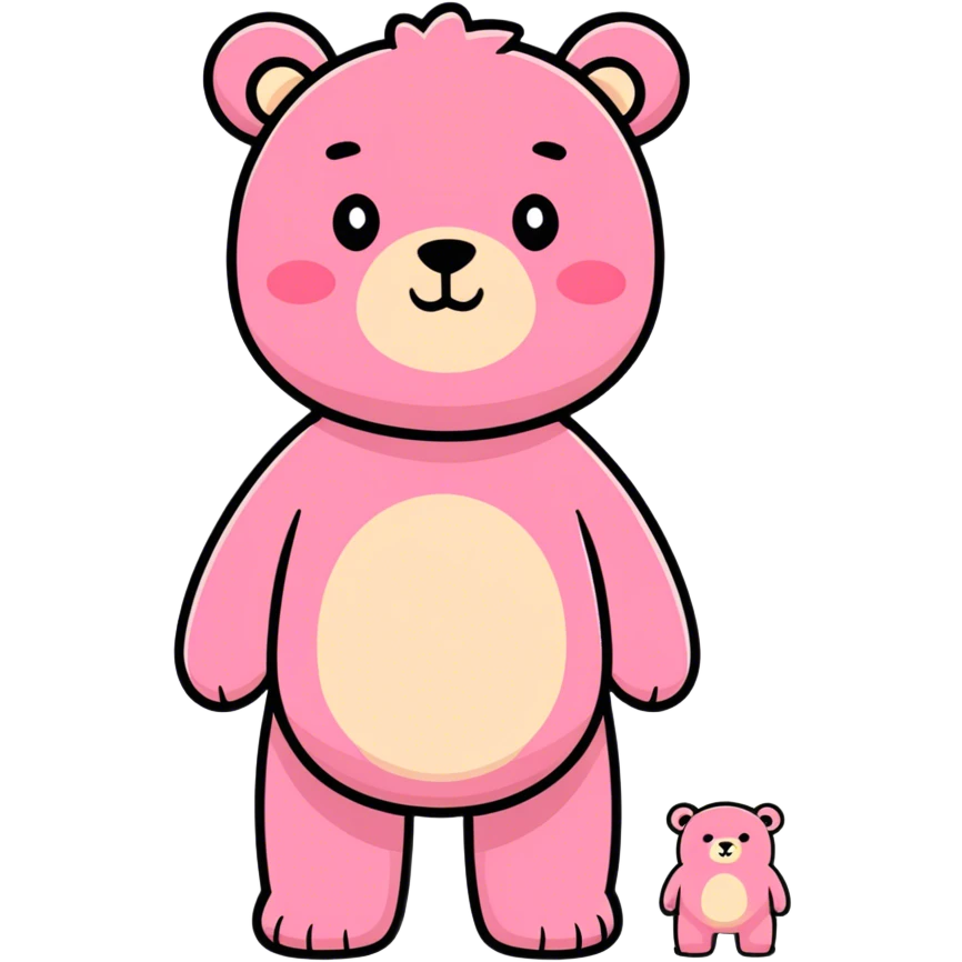 Oso rosa emoji