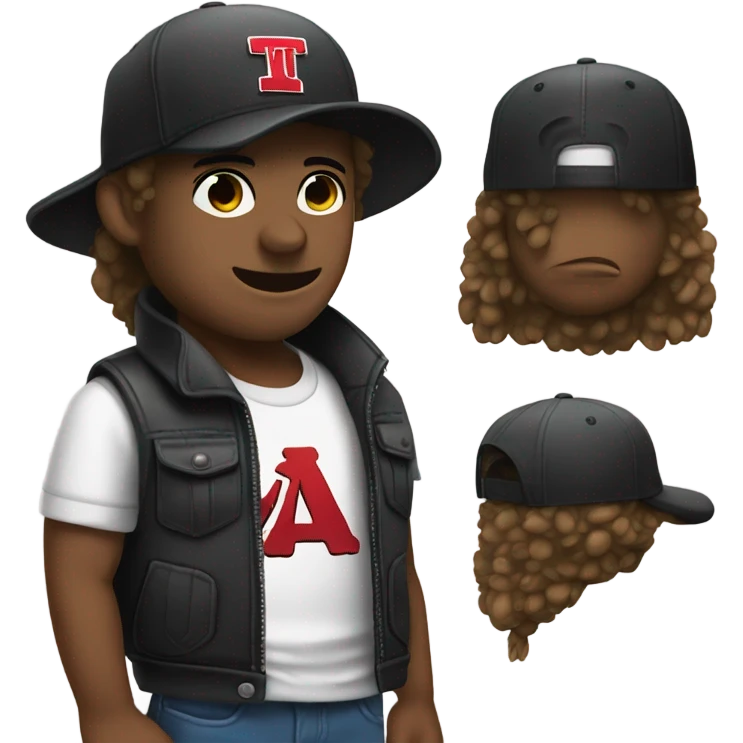 Toro negro con gorra emoji