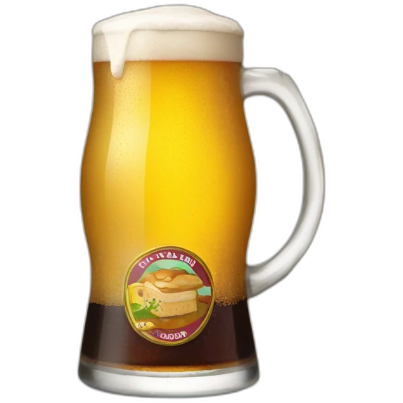 Today buvant une bière emoji