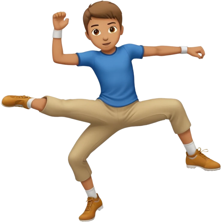 boy kick pose emoji