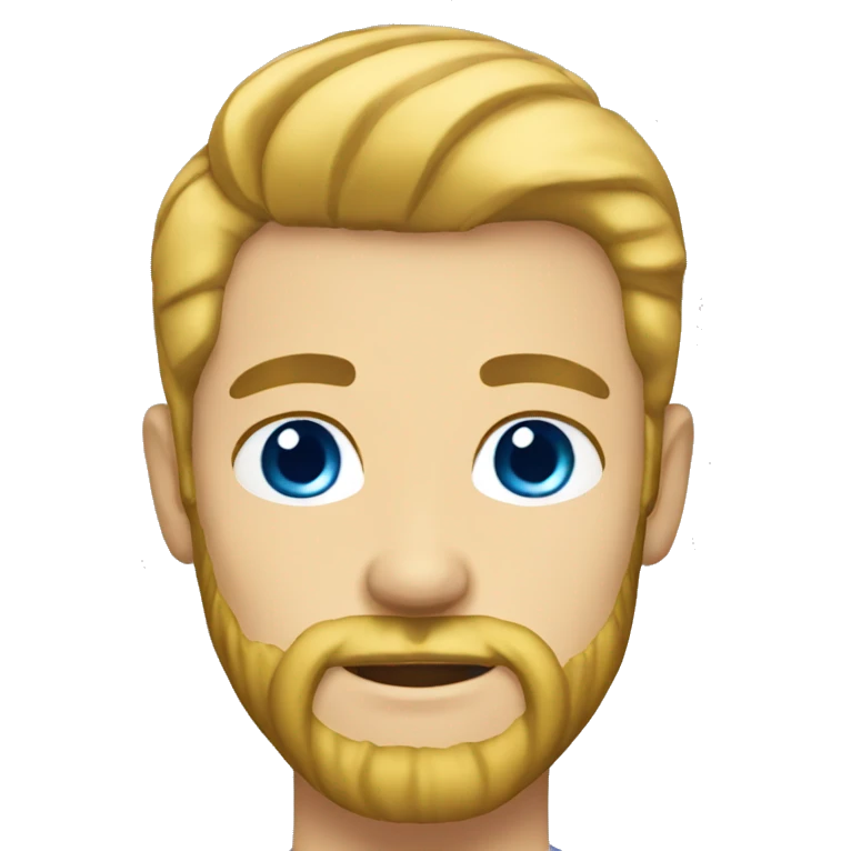 blue eyes man blonde beard emoji