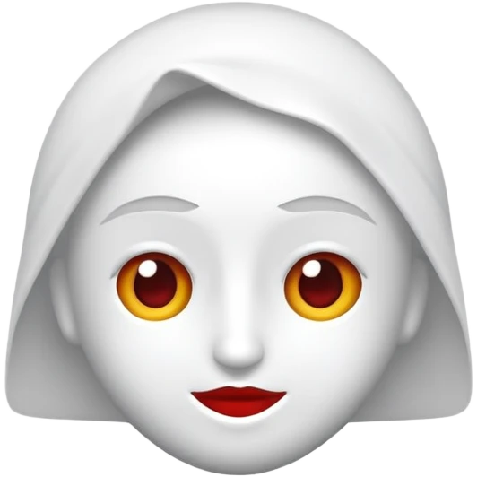 Kırmızı yuvarlak bir beden etrafında 6 diken ve 2 göz ve ağız olmayacak emoji