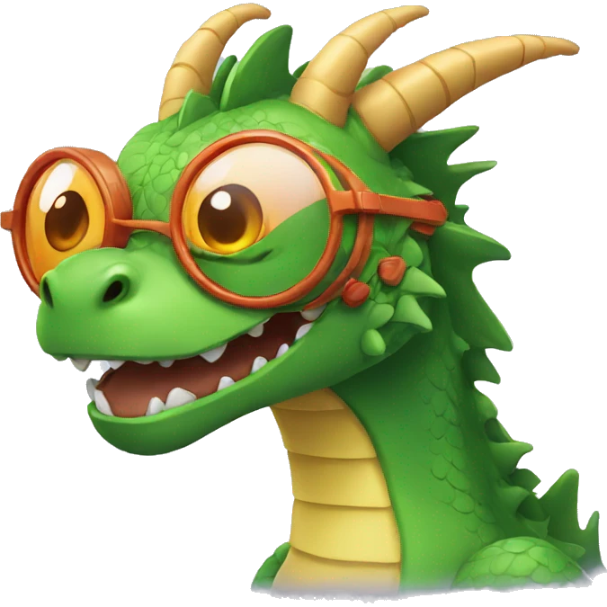 Dragon with spectacle  emoji