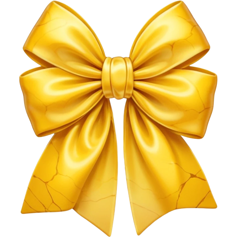 marble yellow bow emoji