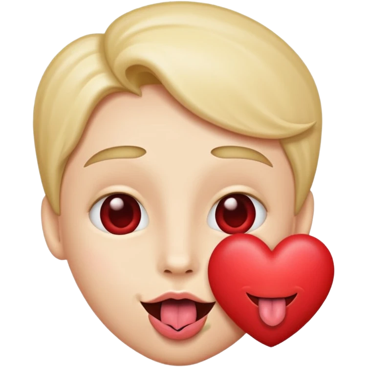 Tongue out with heart emoji