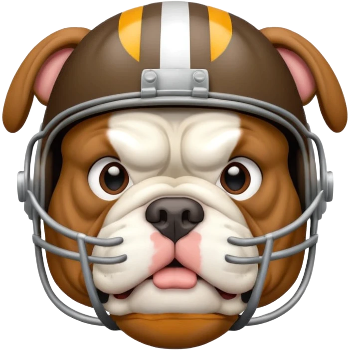 Bulldog wearing a football helmet  emoji