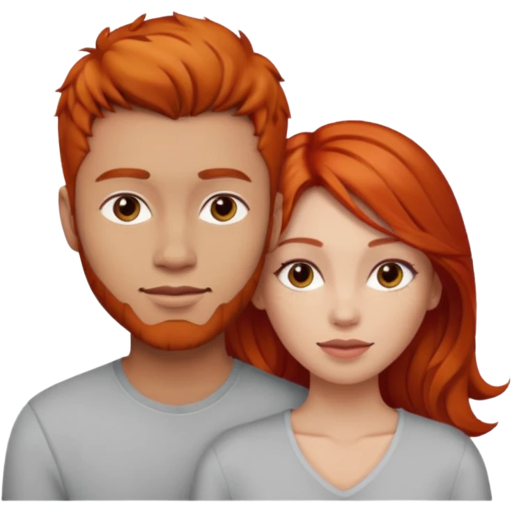 👩🏼‍❤️‍👨🏽 Something like this, but make the guy more lighter and give the girl a bit more red hair like ginger style emoji