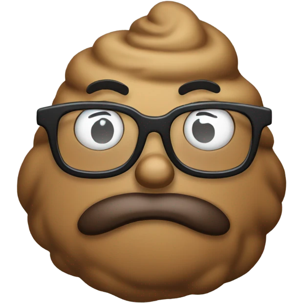 Poop with glasses  emoji