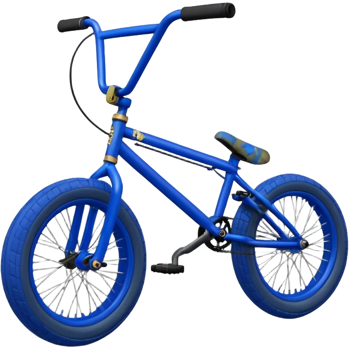 Royal blue colony bmx with camo tyres emoji