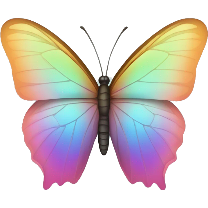 iridescent gradient hue butterfly emoji