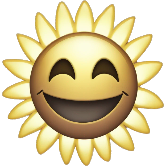 a smiling sun with teeth emoji