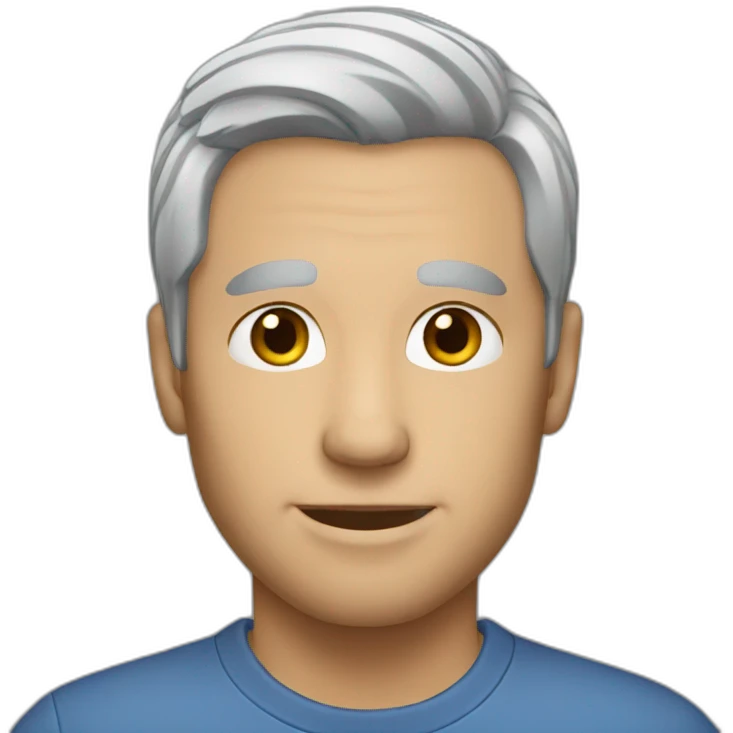 Men-grey-hair-without-beard emoji