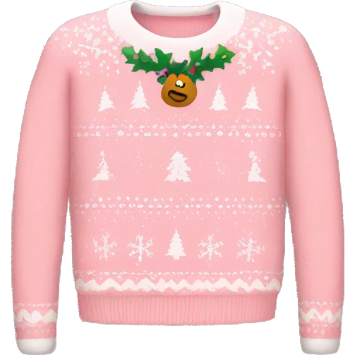 light pink christmas sweater  emoji