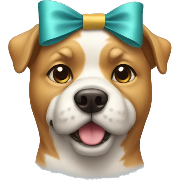dog with bow emoji