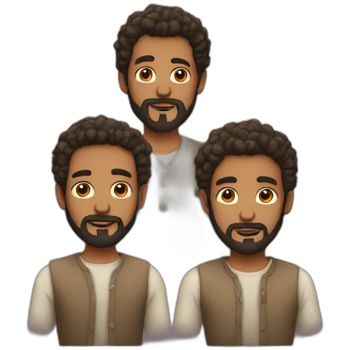 three brothers two of them with beard emoji