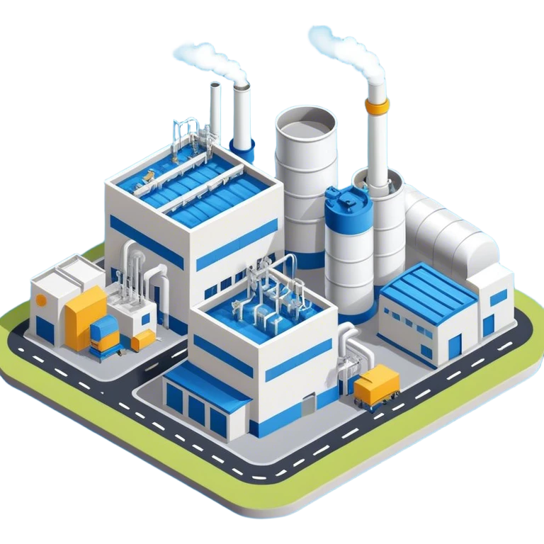 Isometric plastic factory  emoji