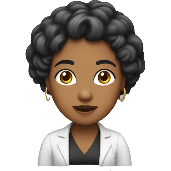 Maestra gorda con cabello negro emoji
