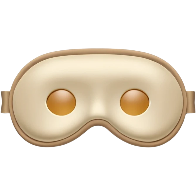 silk beige sleep mask no holes emoji