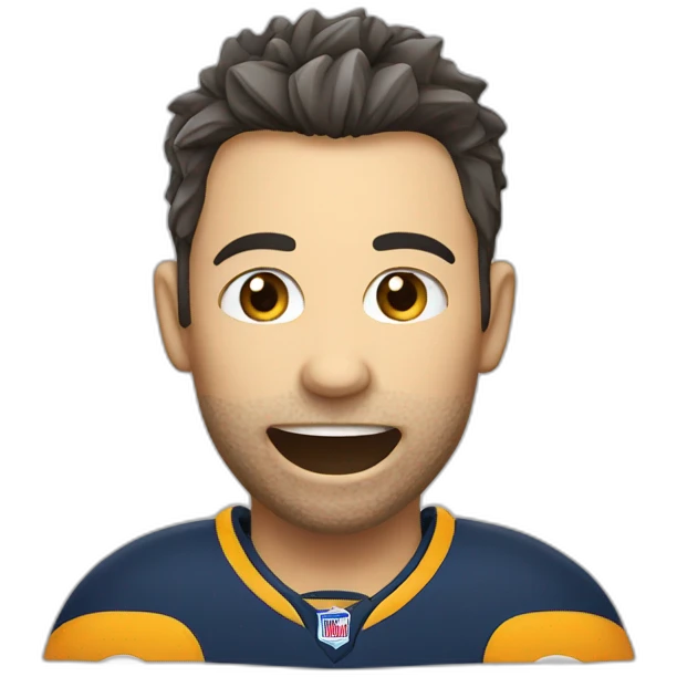 man eating hockey stick emoji