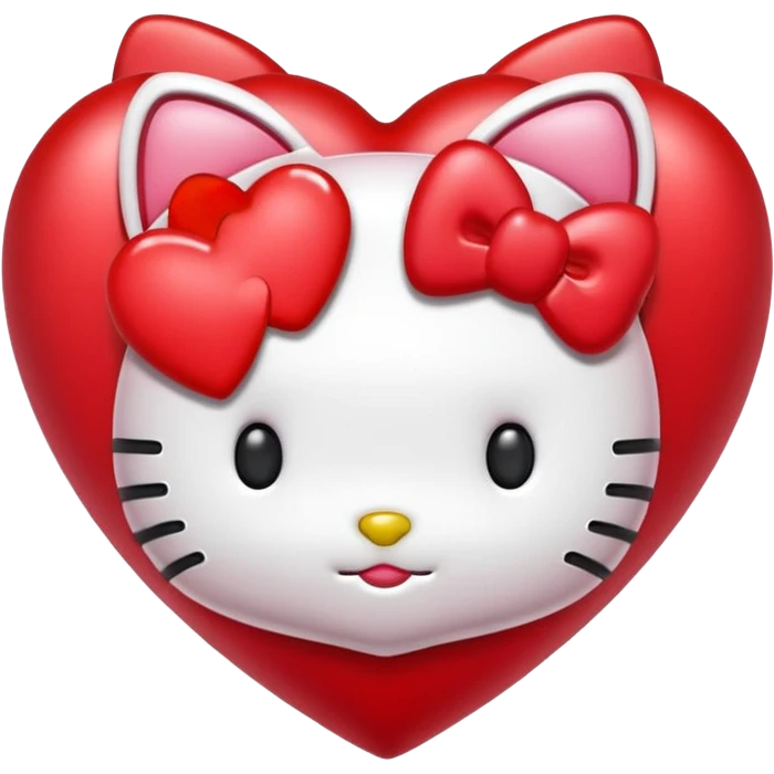Hello kitty heart emoji