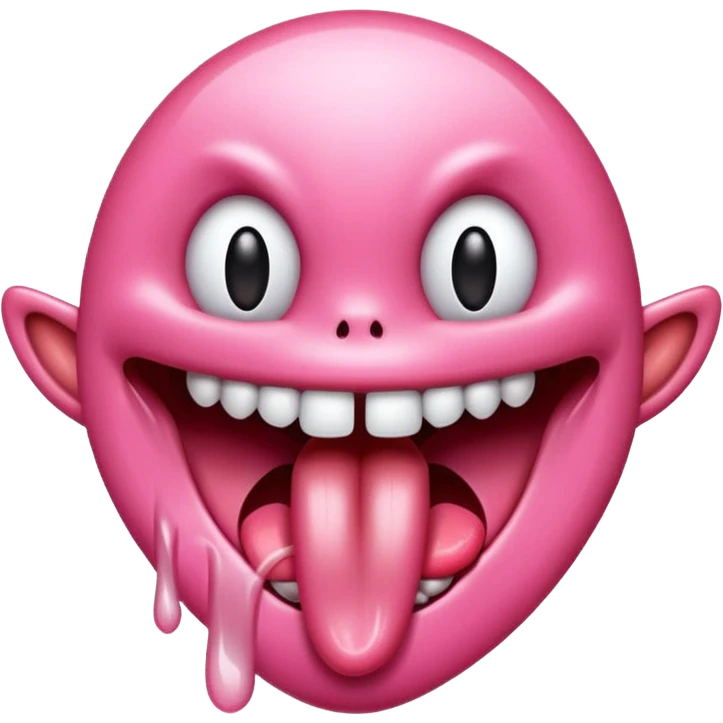 Freaky tongue emoji
