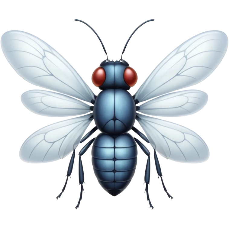 white bug with wings emoji