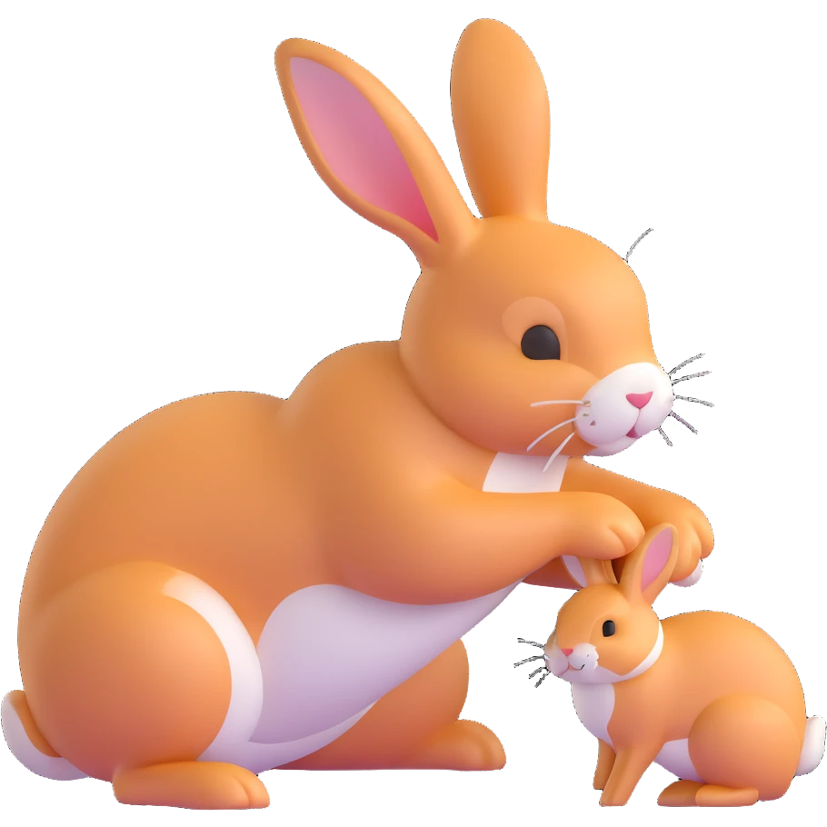 person petting rabbit emoji
