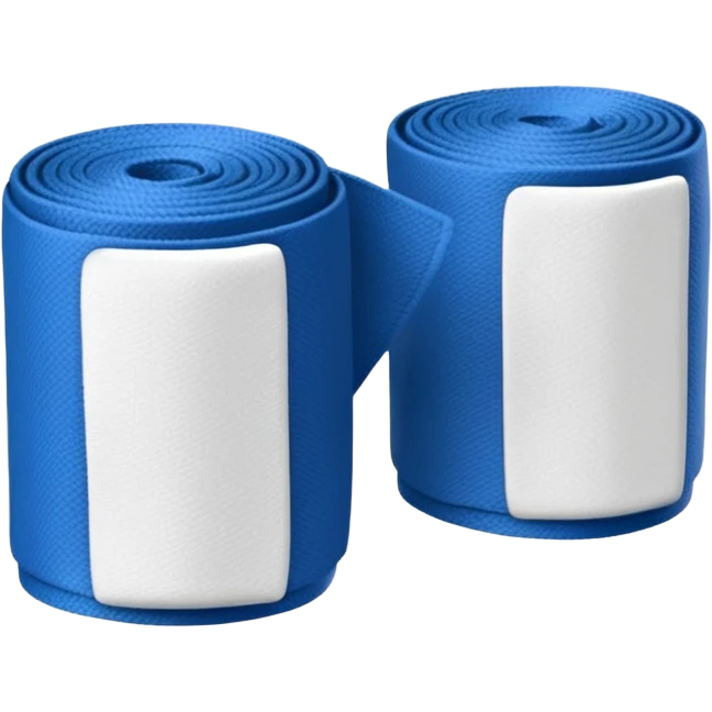 boxing hand wraps object icon, rolled athletic bandage for hands, white fabric texture, sporty combat gear, clean detailed look, 3D cartoon, mobile game icon style, centered, clean background, no text, no watermark
 emoji