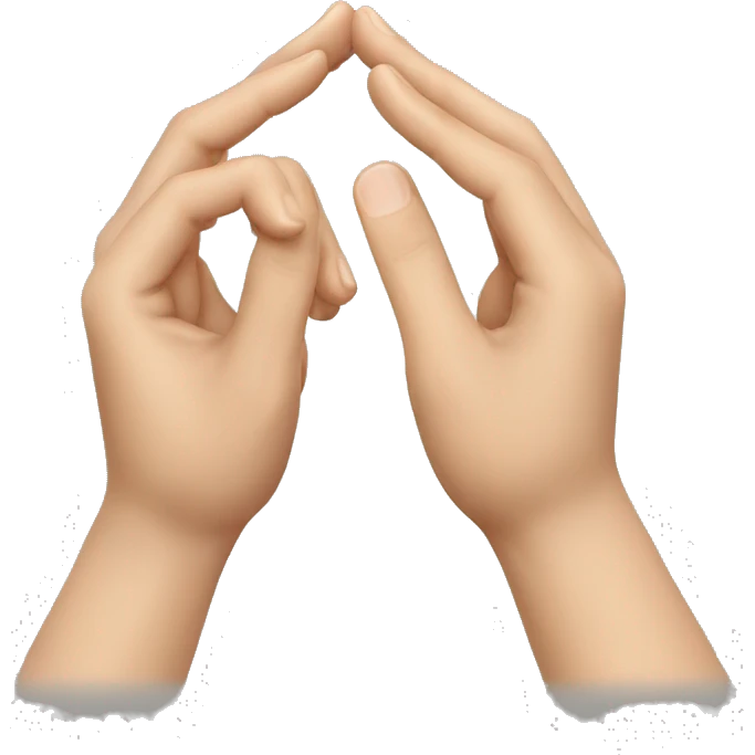 Hand folding flat  emoji