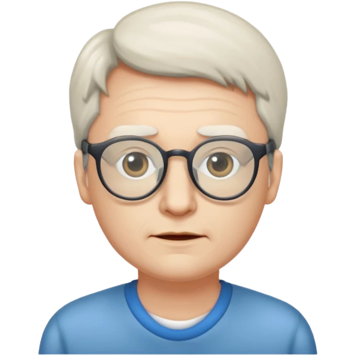man with glasses who's blind  emoji