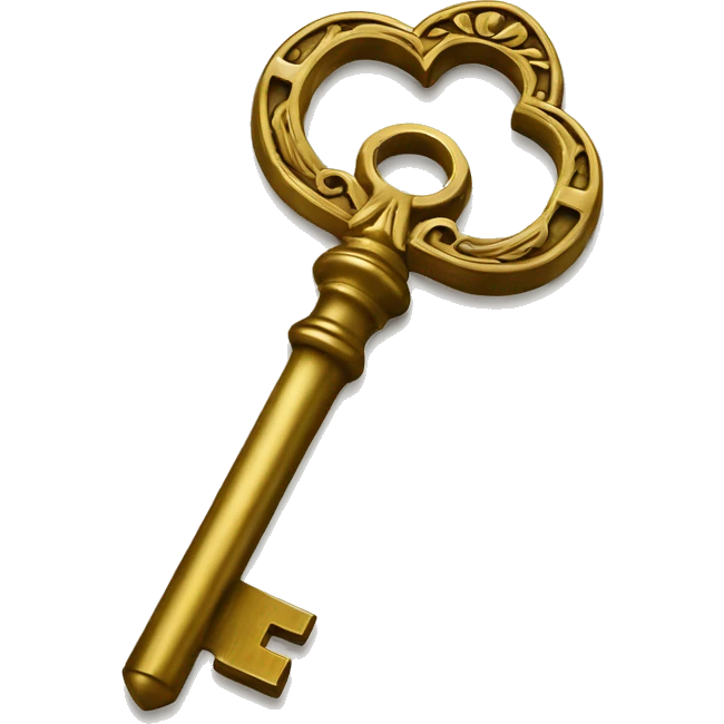 🗝️ Antique key but gold emoji