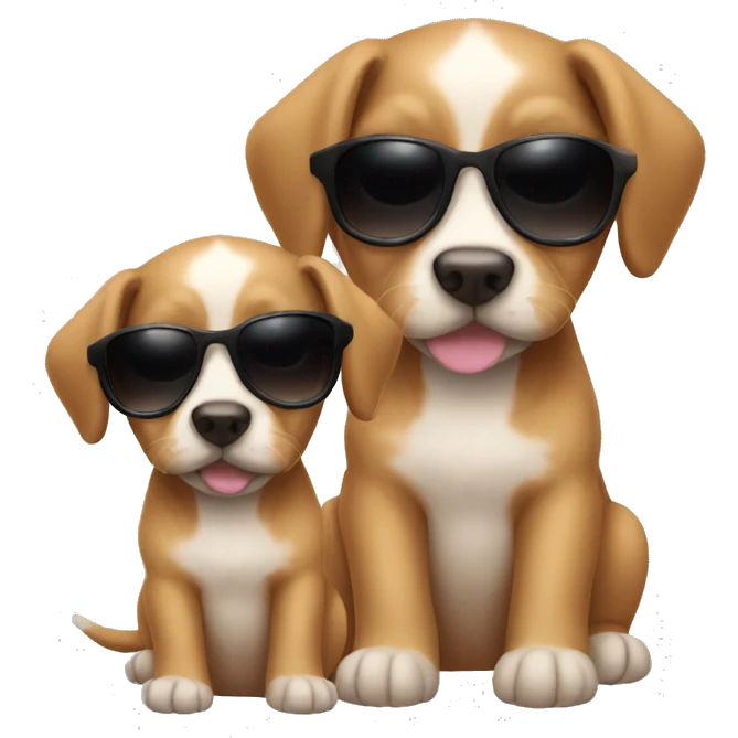 Puppies wearing sunglasses  emoji