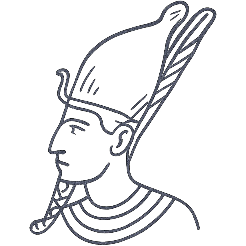 head of Osiris, ancient Egyptian deity emoji