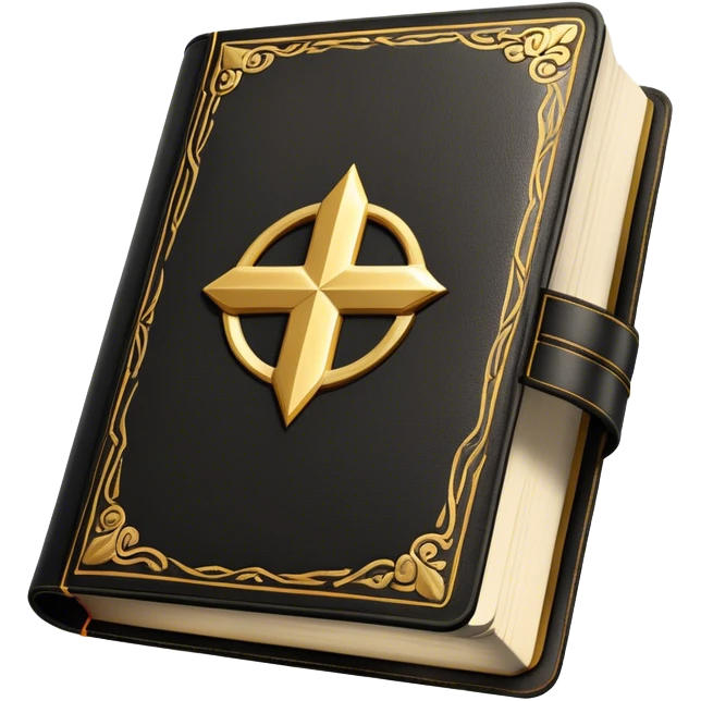 A black and gold book with an aged leather texture, embossed a, silhouette, exuding wisdom, mastery, and the relentless pursuit of greatness. - book on mastery  emoji