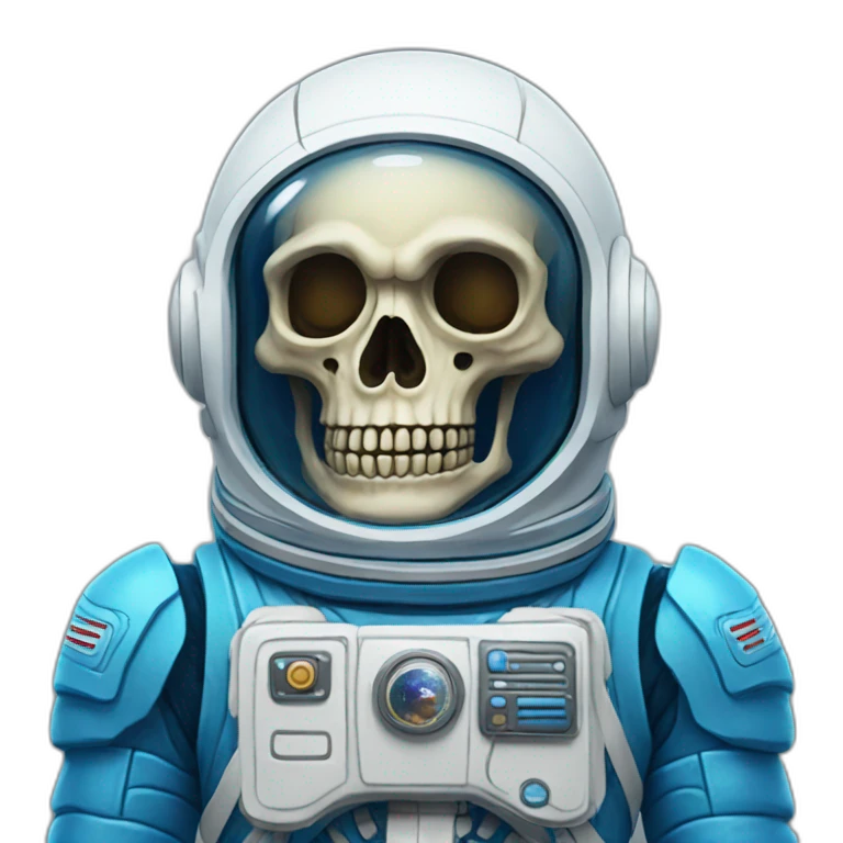 blue astronaut skeleton emoji