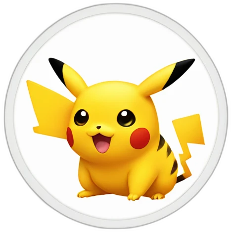 picachu in orange circle emoji