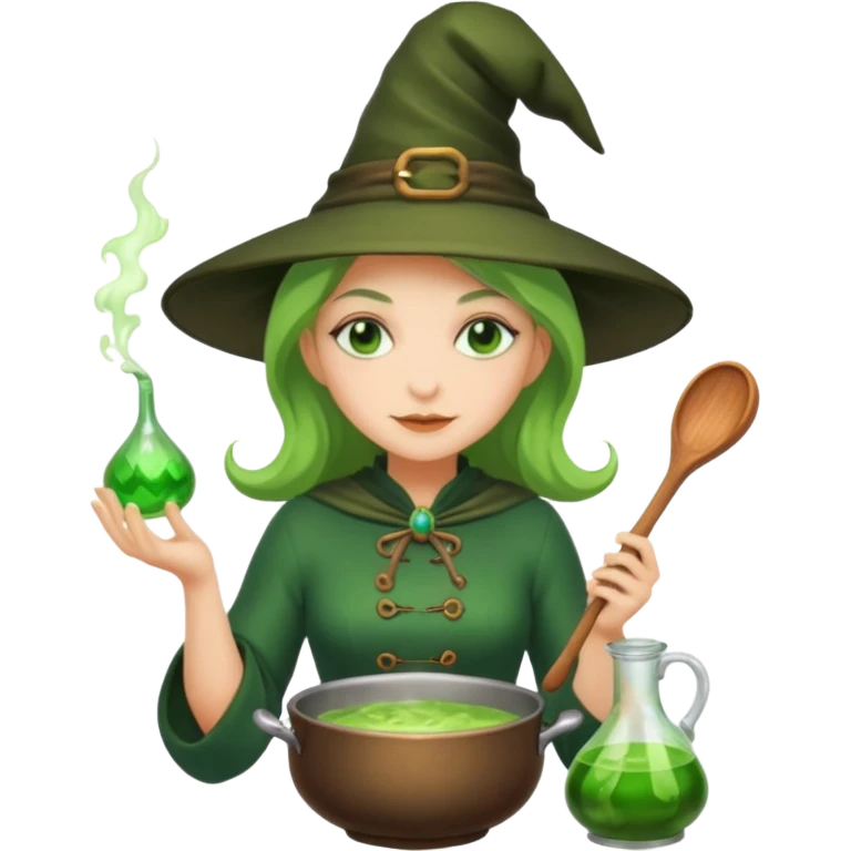 green witch cooking potion emoji