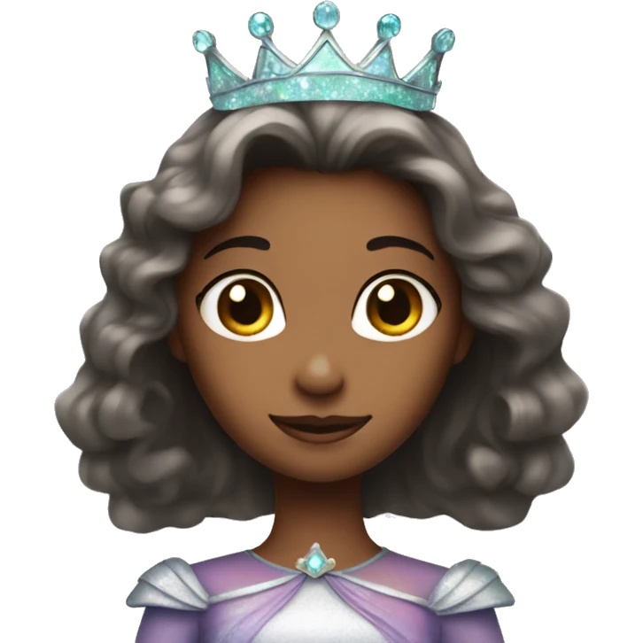 princess with iridescent crown emoji