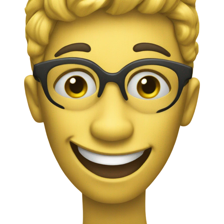 Yellow skin person saying hi emoji