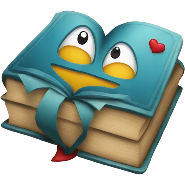 Books with heart emoji
