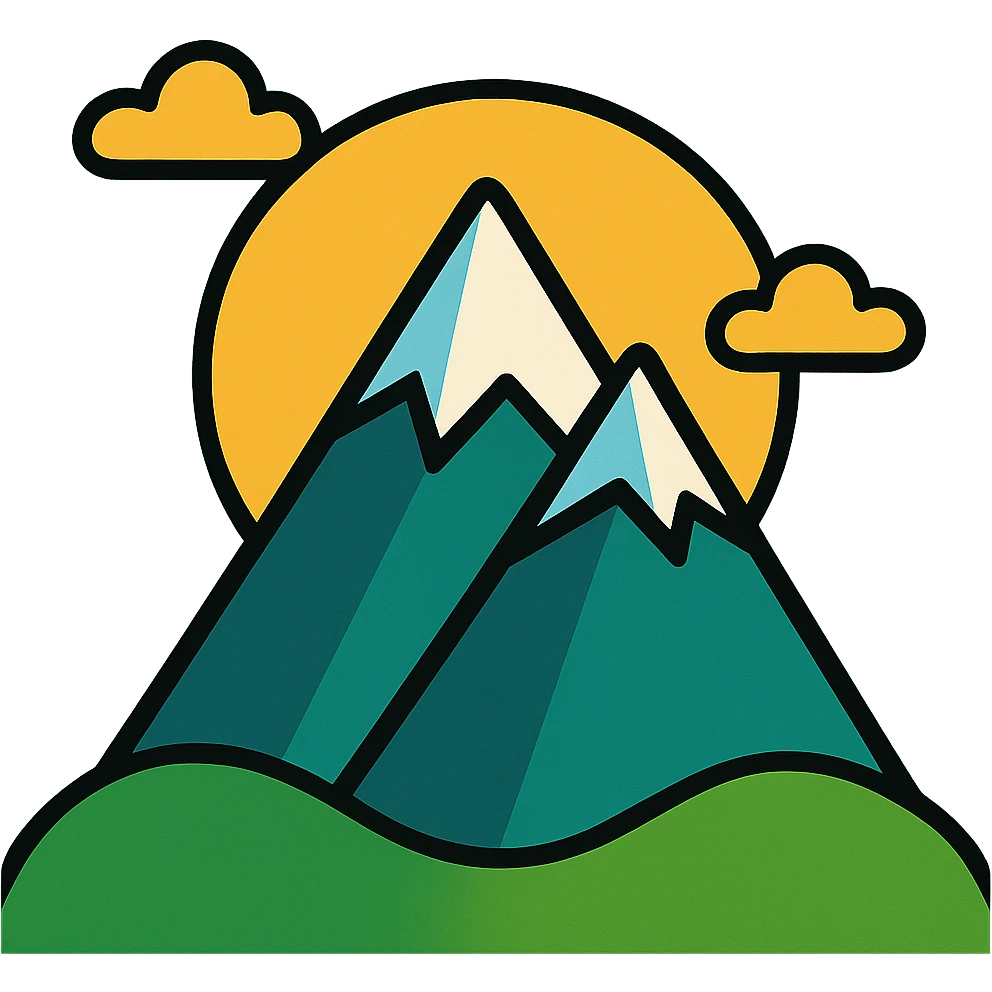 little alchemy style icon
subject: mountain
border: medium-black emoji